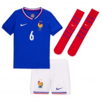 Camiseta Francia Eduardo Camavinga #6 Primera Equipación para niños Eurocopa 2024 manga corta (+ pantalones cortos)